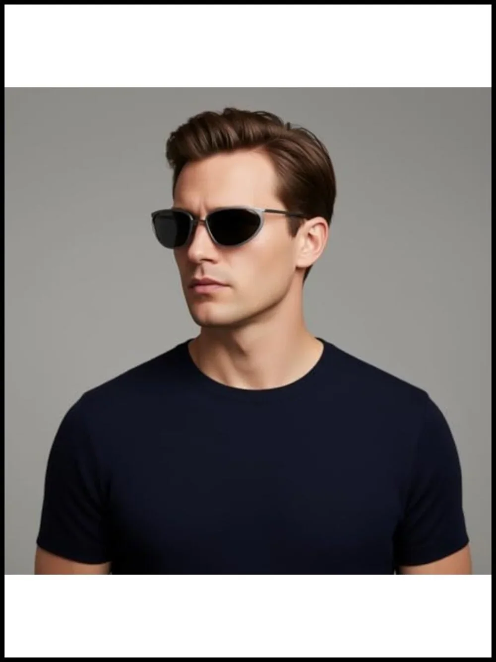 Polarized UV400 Metal Frame Sunglasses Y2K Sci-Fi Cosplay